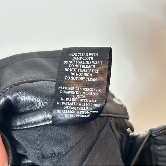 [BLANKNYC] Womens Vegan Leather Straight Leg Paperbag Pant - Picture 6 of 6